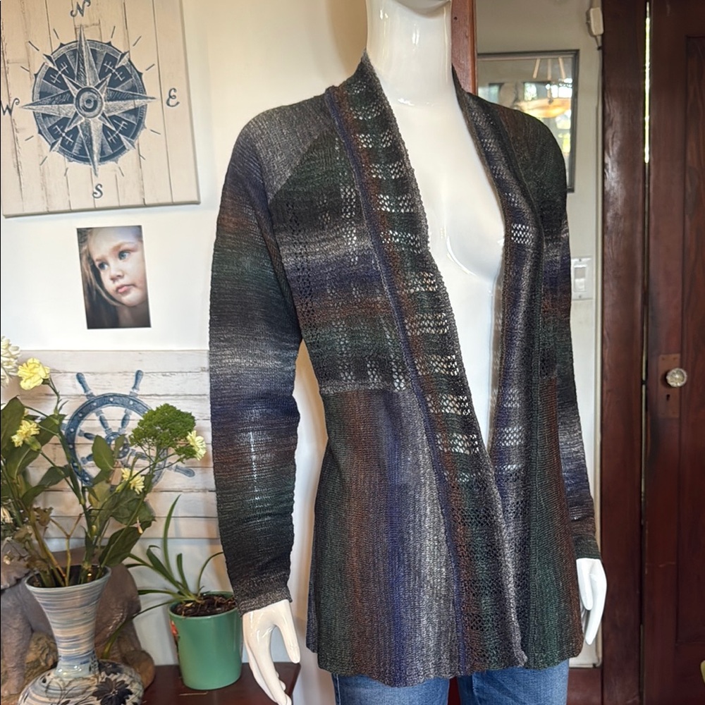 NWT northern reflections size small Striped Open-Front Cardigan Sweater